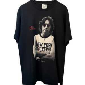 TENNESSEE RIVER Mens Tee Large Black Vintage Graphic John Lennon NYC Dreamer NEW